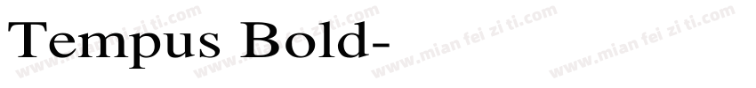 Tempus Bold字体转换